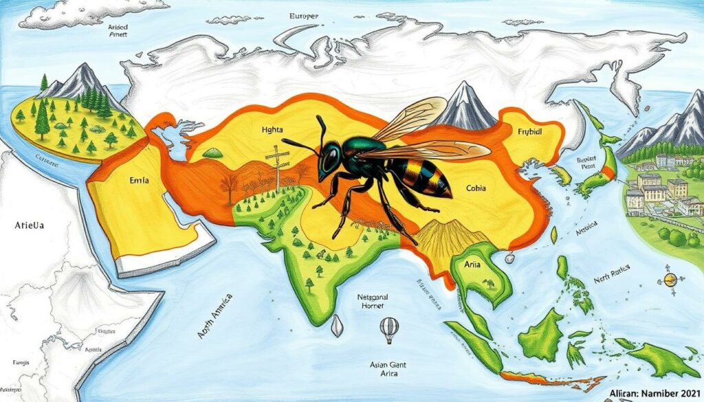 Verbreitung der Asiatischen Riesenhornisse