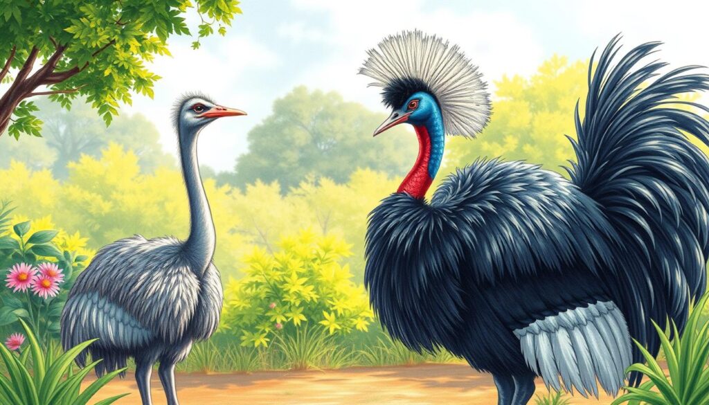 Emu and Kasuar